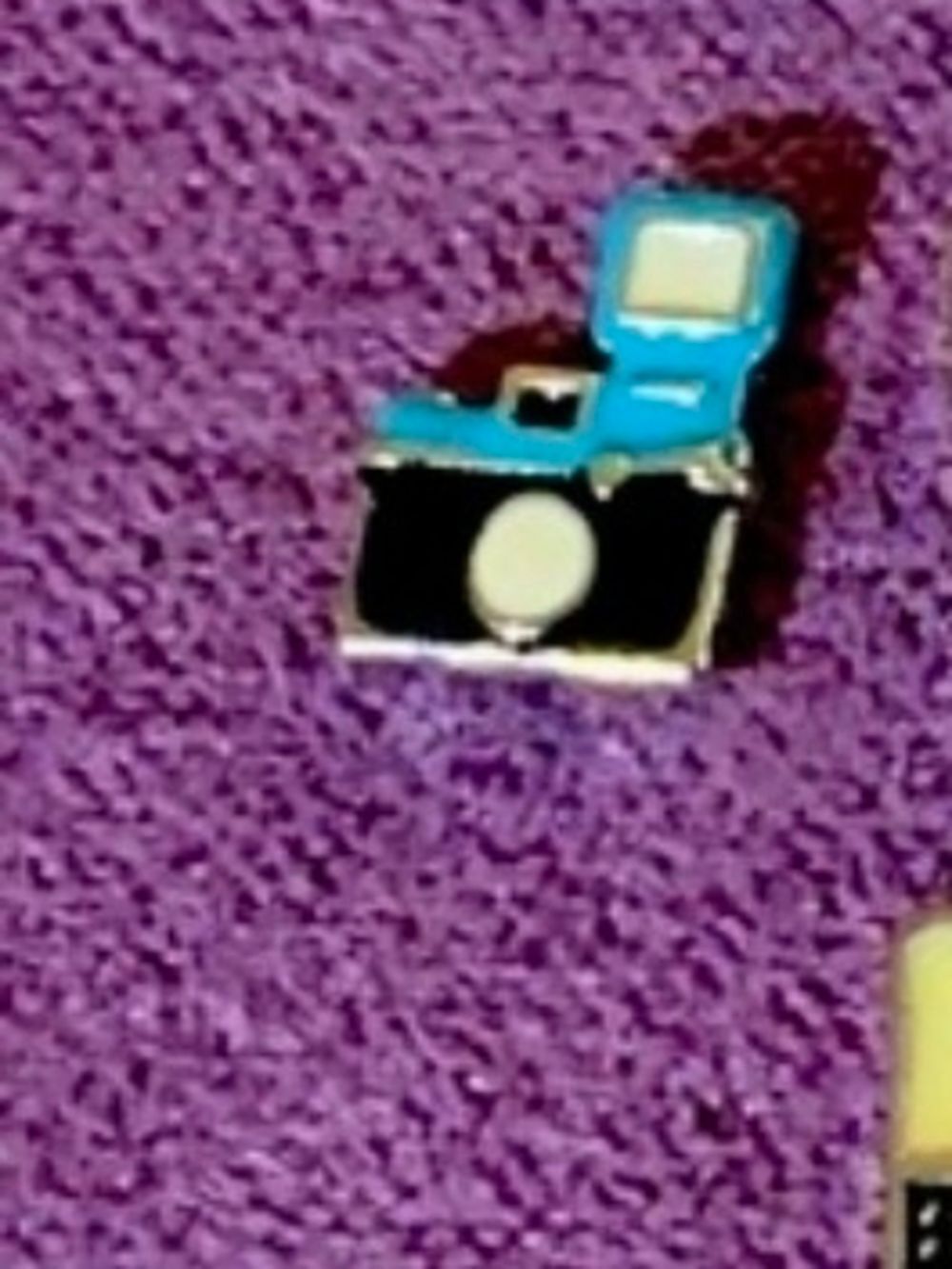 Blue and Black Camera Charm For Floating Lockets